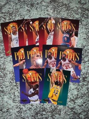 Bundle of NBA player collection vintage 90s trading cards lot 48pc